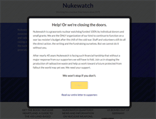 Tablet Screenshot of nukewatchinfo.org